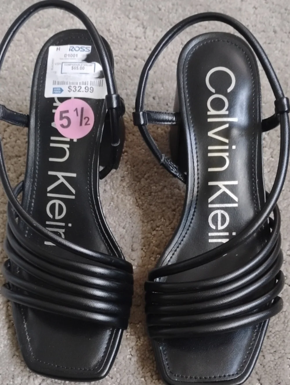 Calvin Klein Black 5.5 ..2 Inch Heels.New